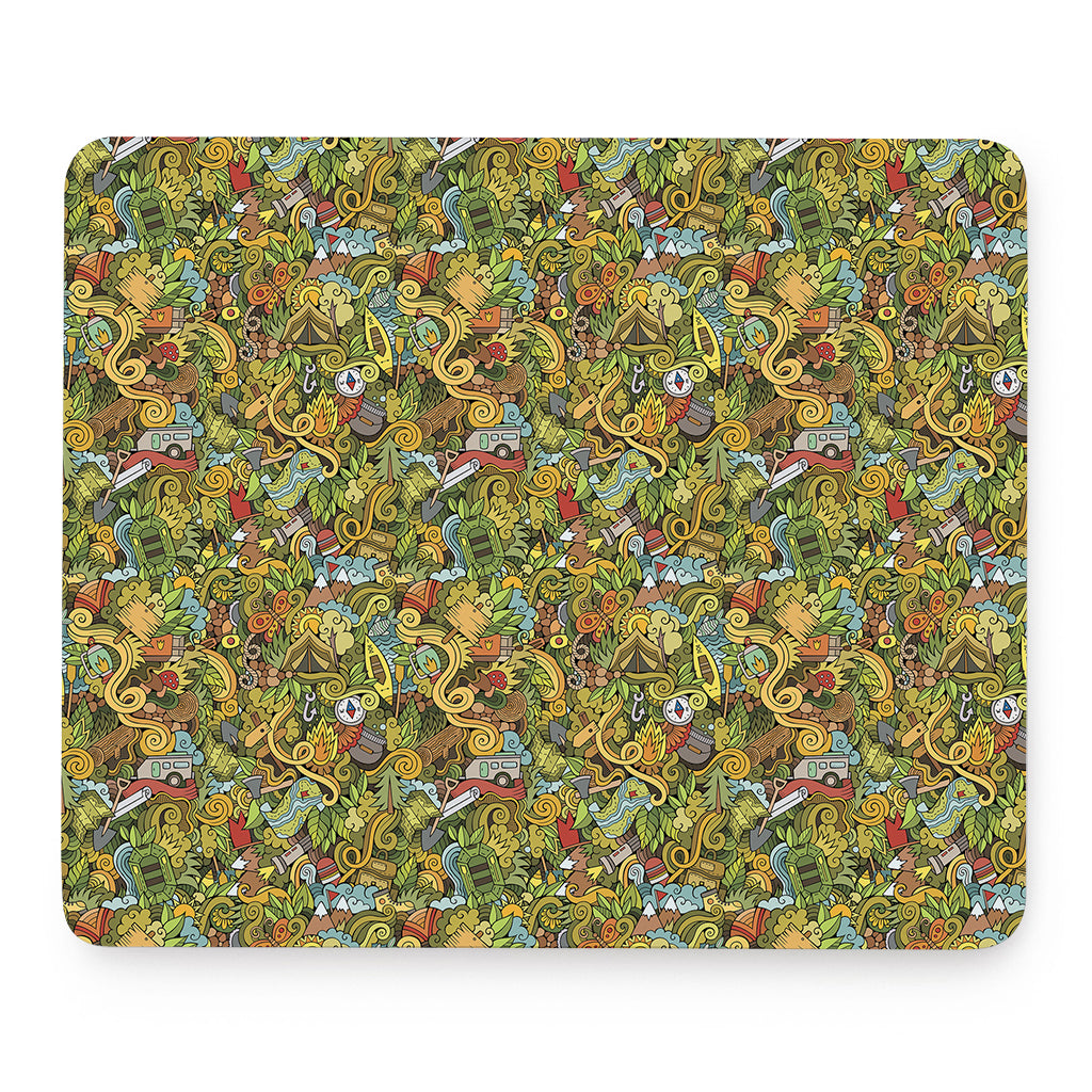Outdoor Camping Pattern Print Mouse Pad