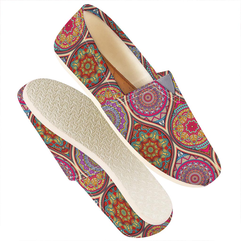Oval Bohemian Mandala Patchwork Print Casual Shoes