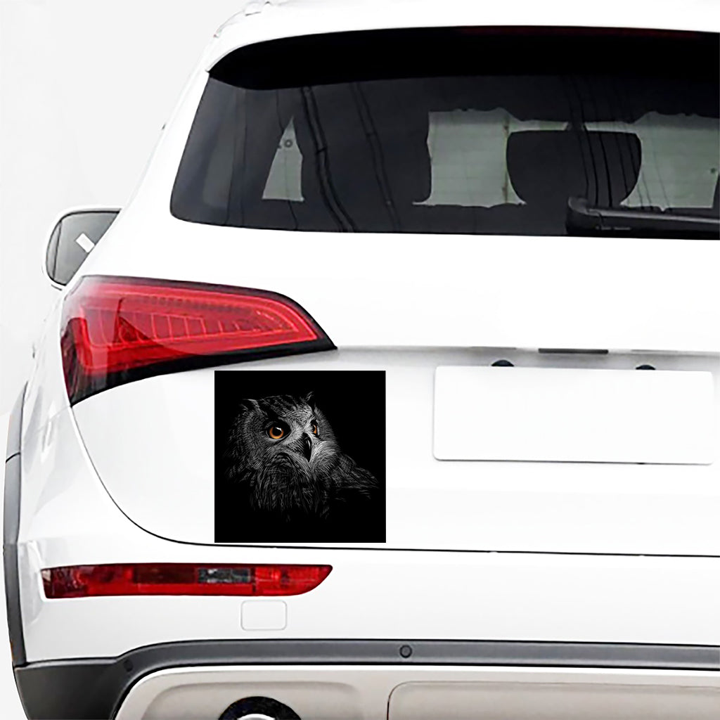 Owl Portrait Print Car Sticker