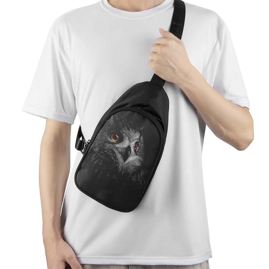 Owl Portrait Print Chest Bag