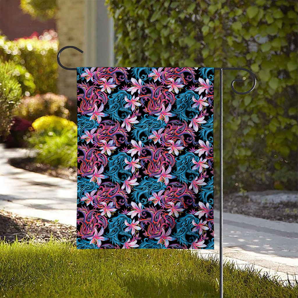 Paisley And Floral Pattern Print House Flag