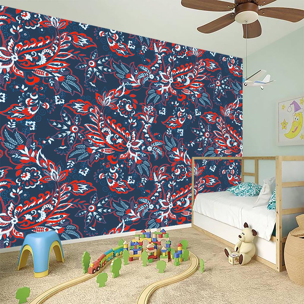 Paisley Floral Bohemian Pattern Print Wall Sticker