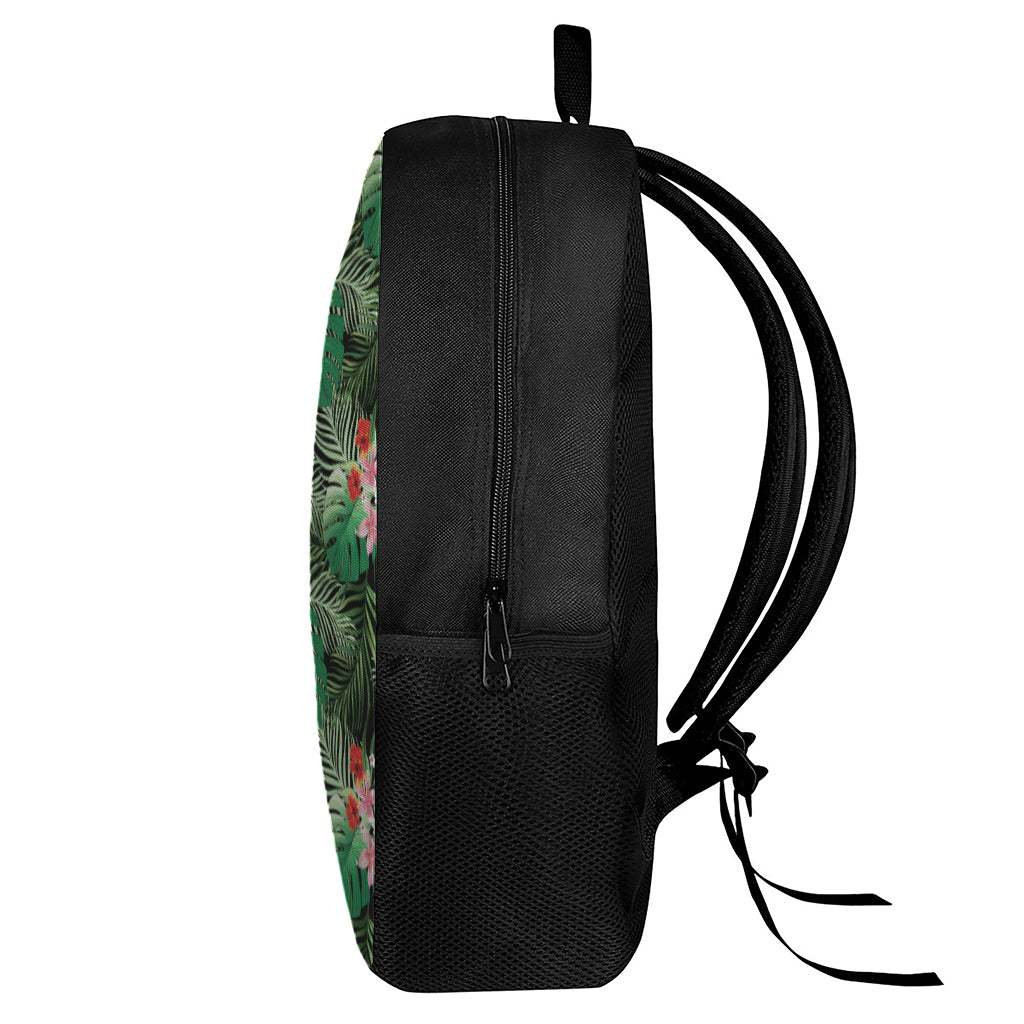 Hibiscus Floral Tropical Hawaiian Flower Palm Leaves Pattern Print Premium Backpack main image 1