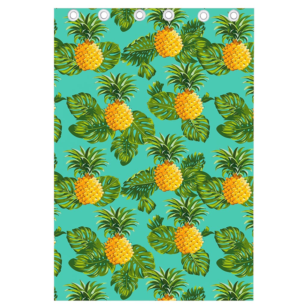 Palm Leaf Pineapple Pattern Print Curtain
