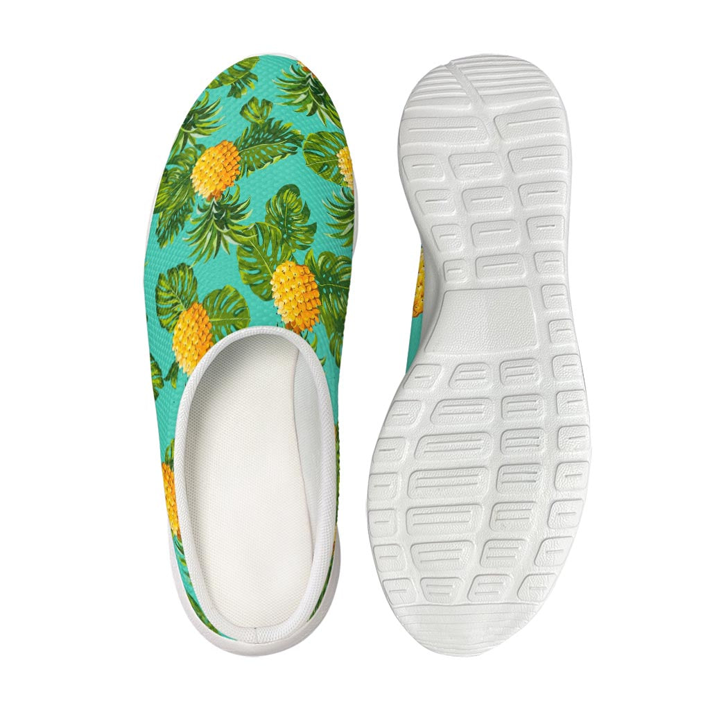 Palm Leaf Pineapple Pattern Print Mesh Casual Shoes