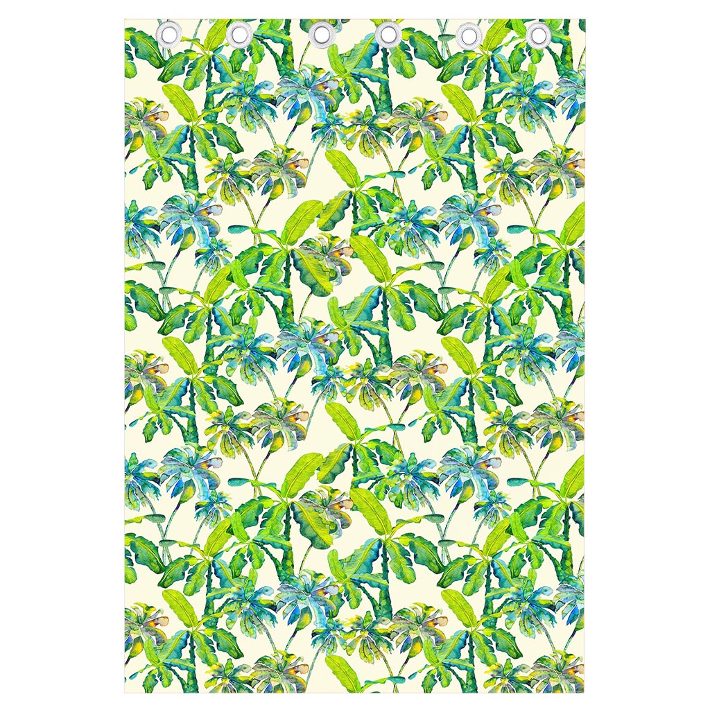 Palm Tree Banana Pattern Print Curtain