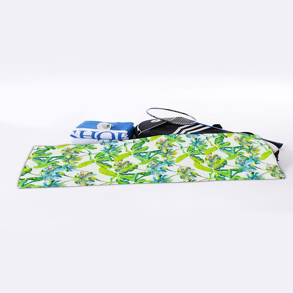 Palm Tree Banana Pattern Print Sports Towel