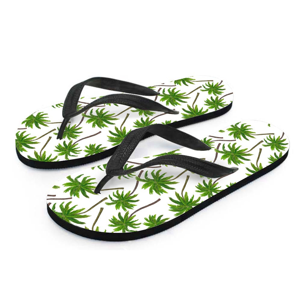 Palm Tree Pattern Print Flip Flops