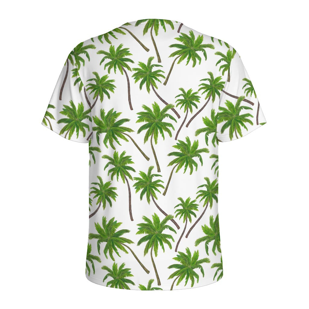 Palm Tree Pattern Print Men's Sports T-Shirt