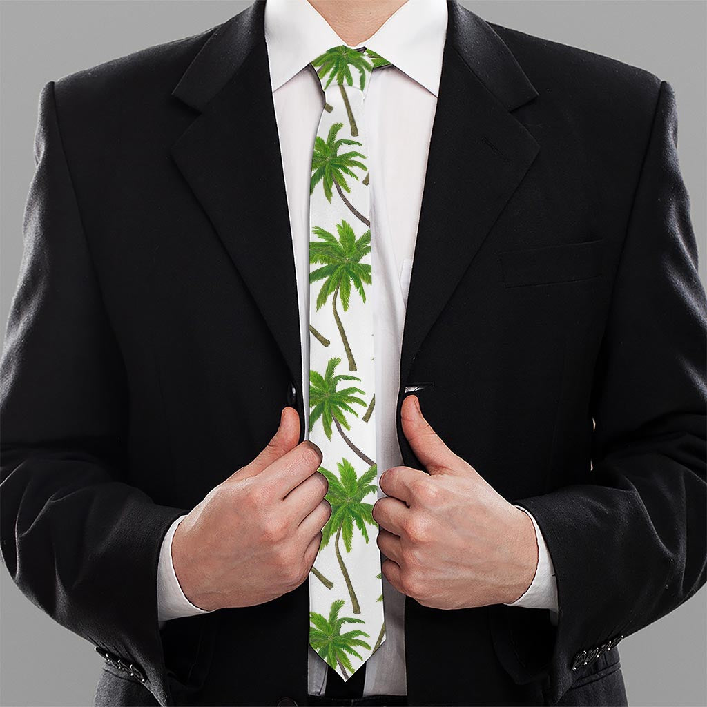 Palm Tree Pattern Print Necktie
