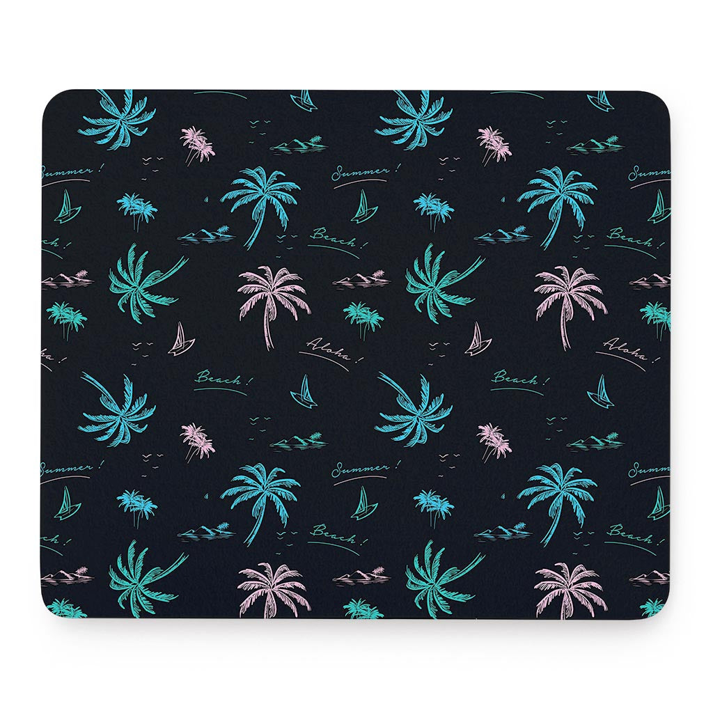 Palm Tree Summer Beach Pattern Print Mouse Pad