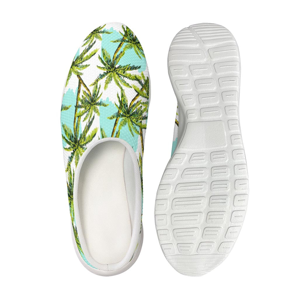 Palm Tree Tropical Pattern Print Mesh Casual Shoes