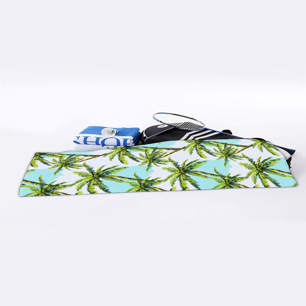 Palm Tree Tropical Pattern Print Sports Towel