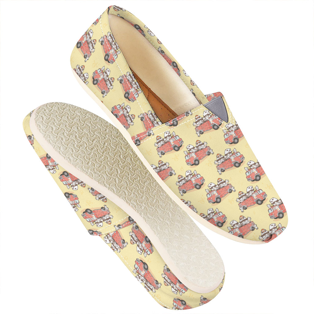 Panda Firefighter And Cat Pattern Print Casual Shoes
