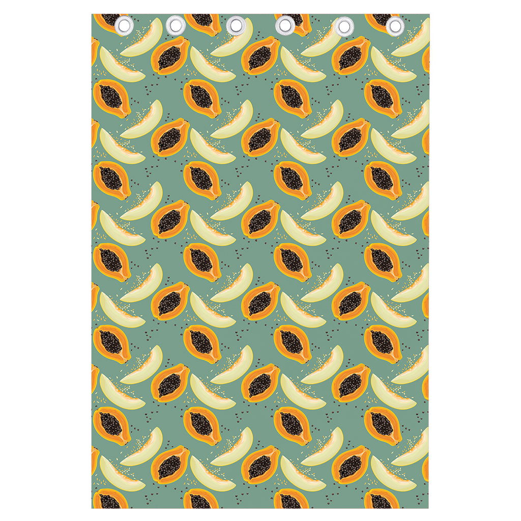 Papaya And Melon Pattern Print Curtain