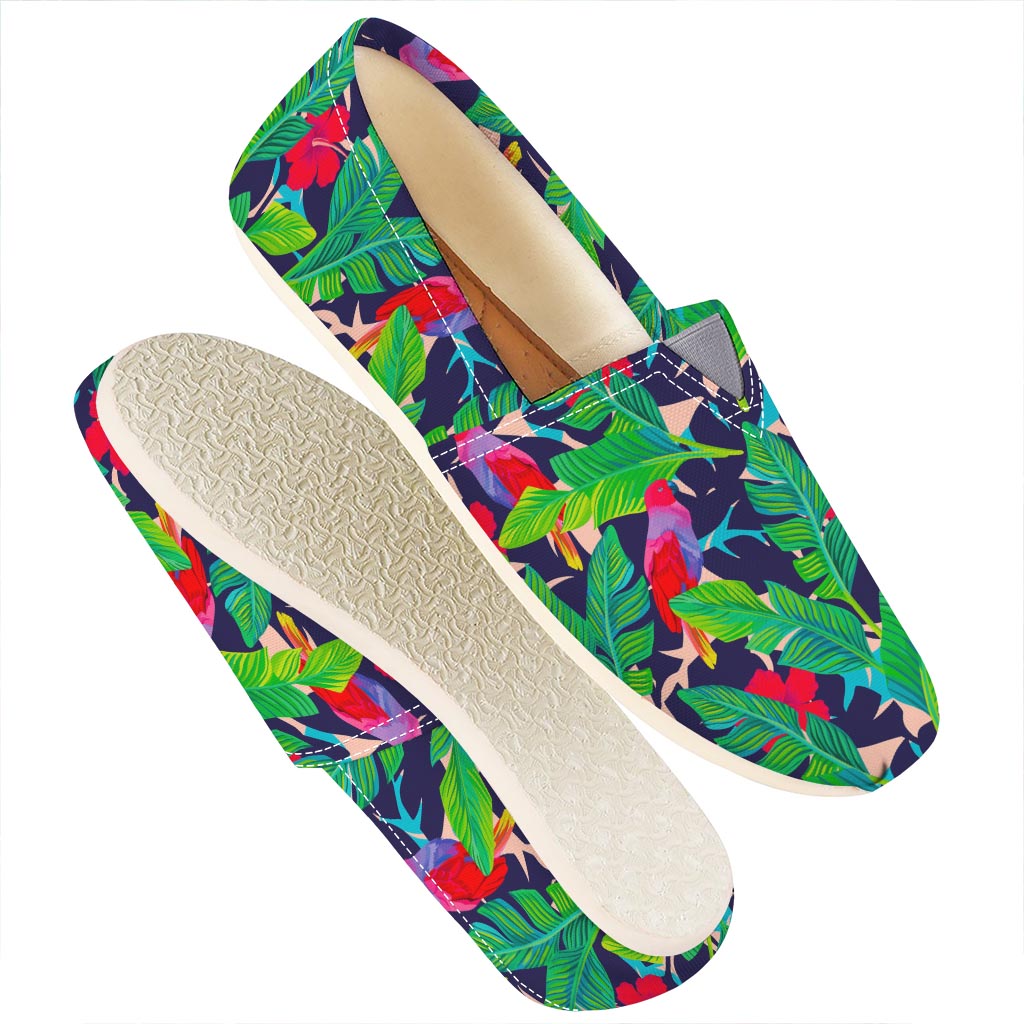 Parrot Banana Leaf Hawaii Pattern Print Casual Shoes