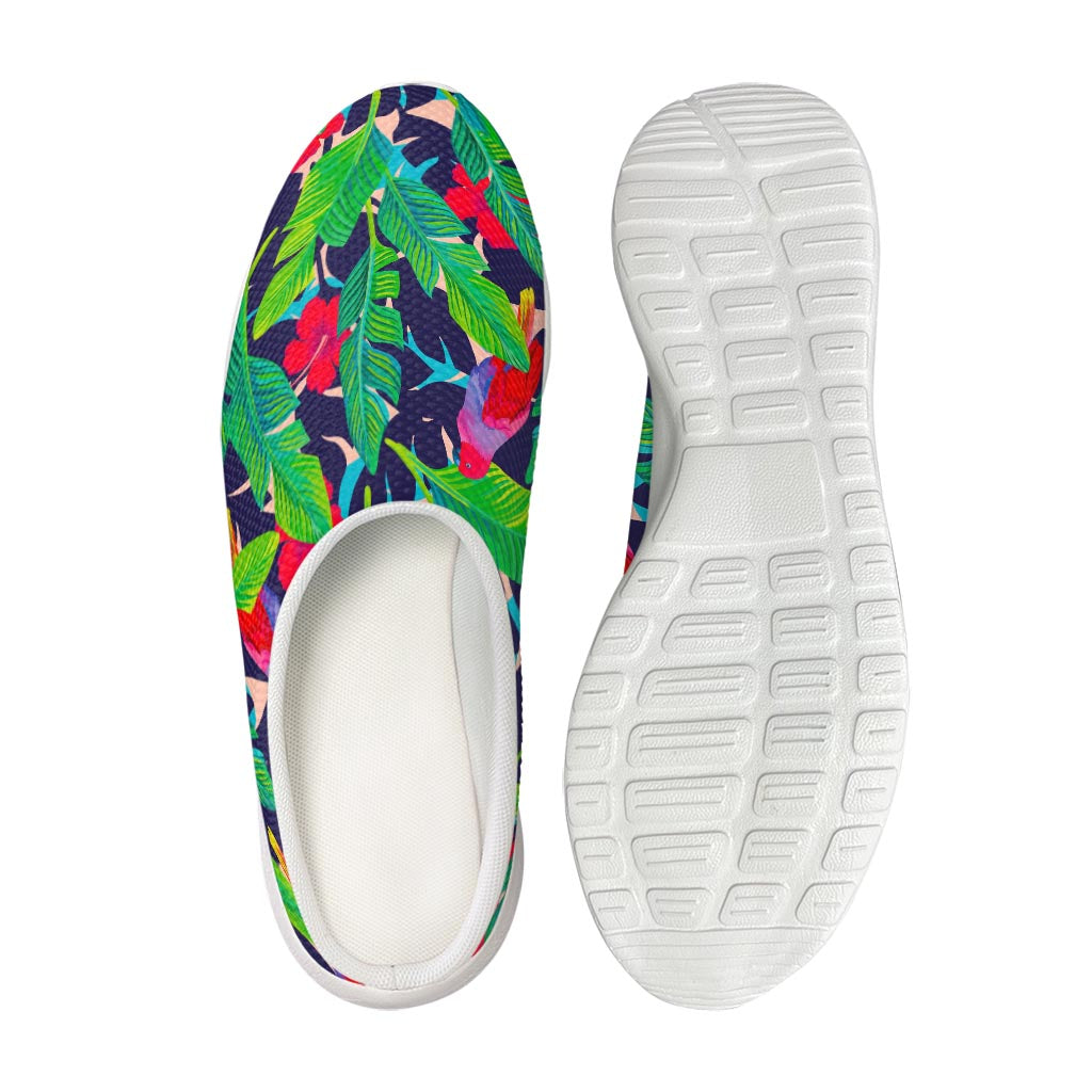 Parrot Banana Leaf Hawaii Pattern Print Mesh Casual Shoes