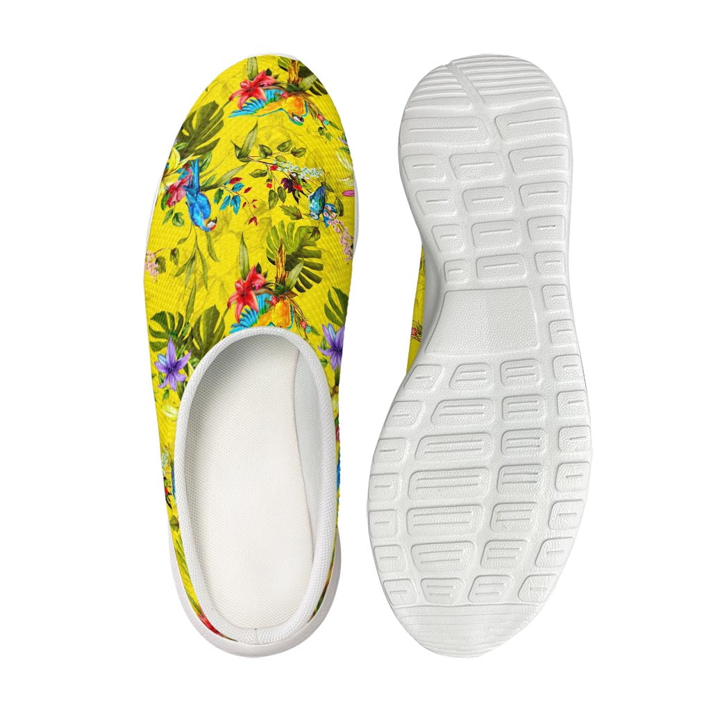 Parrot Tropical Pattern Print Mesh Casual Shoes