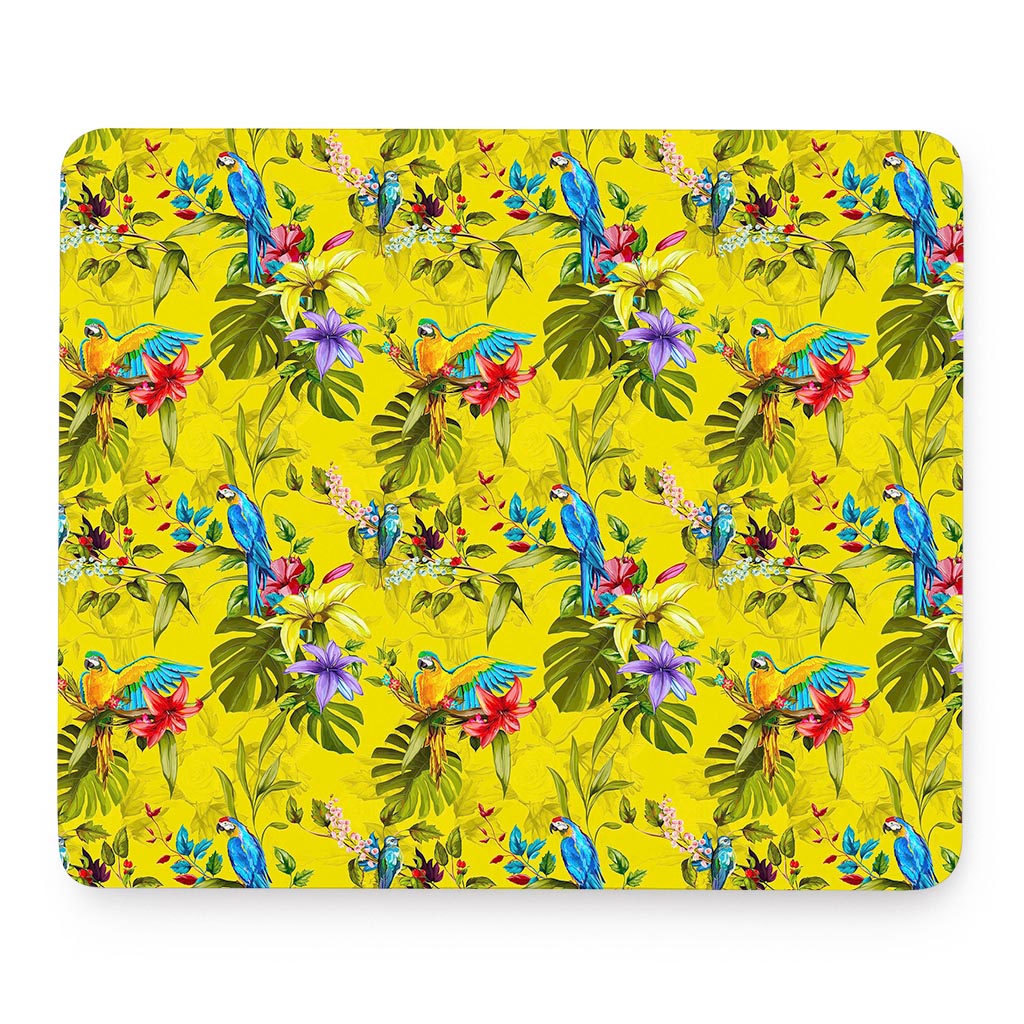 Parrot Tropical Pattern Print Mouse Pad