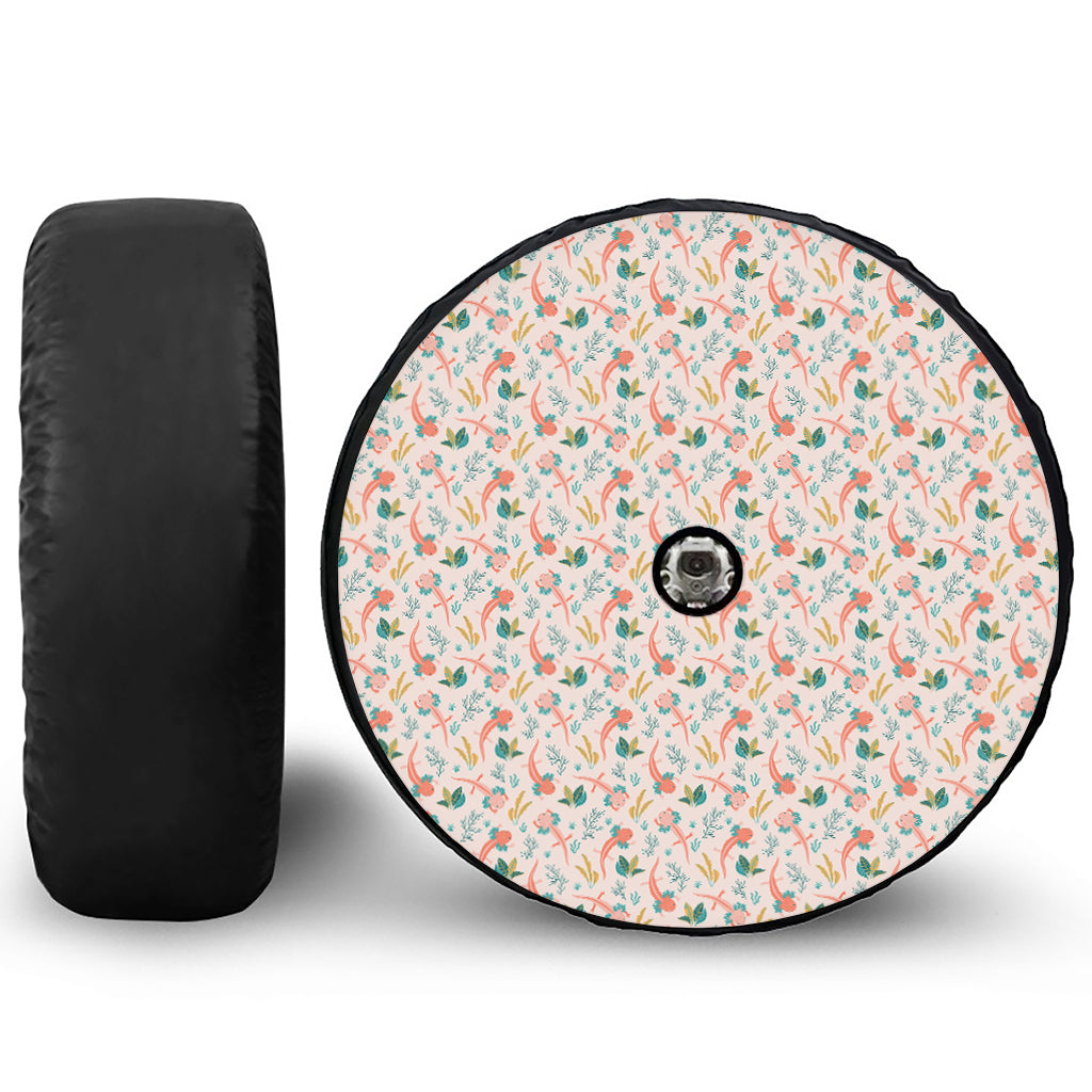 Pastel Axolotl Pattern Print Tire Cover With Camera Hole