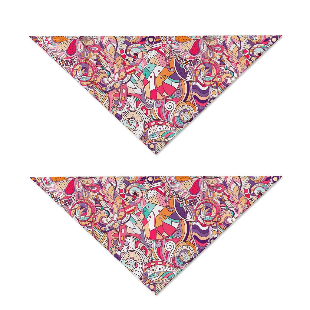 Pastel Bohemian Floral Pattern Print Dog Bandana
