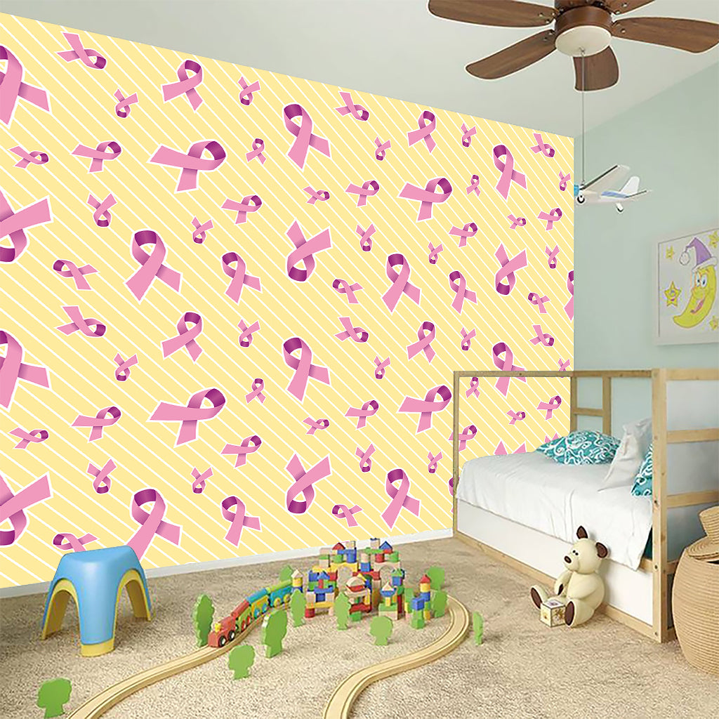 Pastel Breast Cancer Awareness Print Wall Sticker