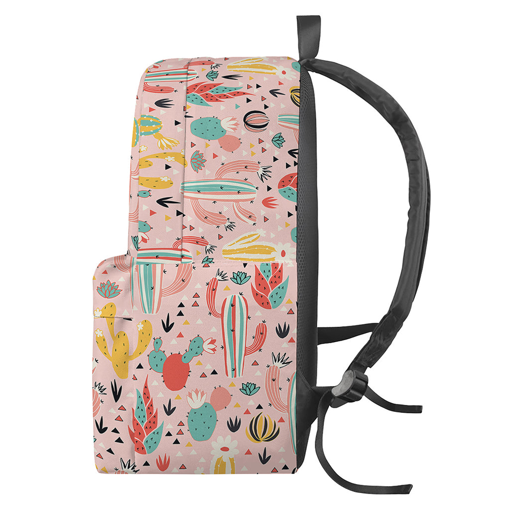 Pastel Cactus And Succulent Print Backpack