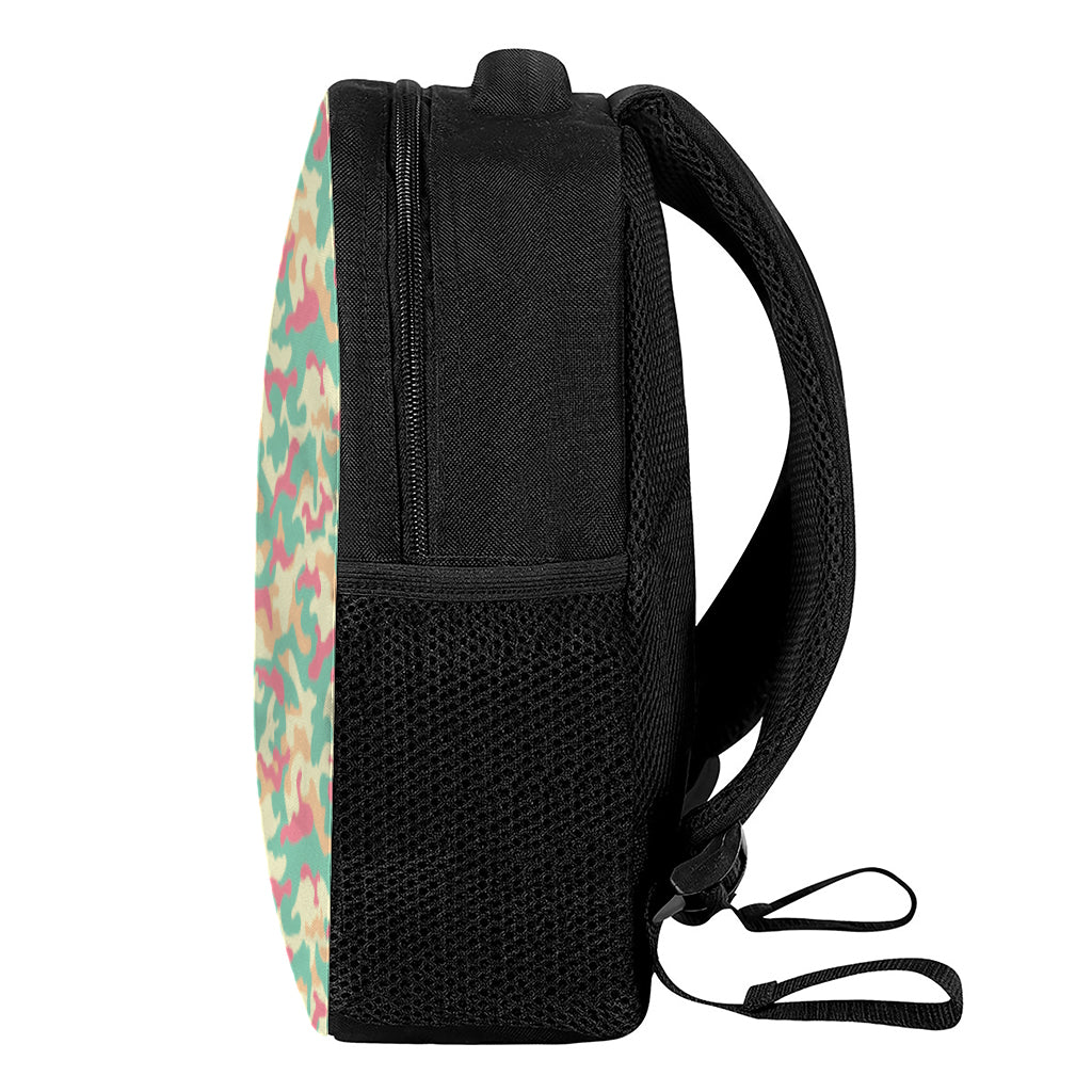 Pastel Camouflage Print Casual Backpack