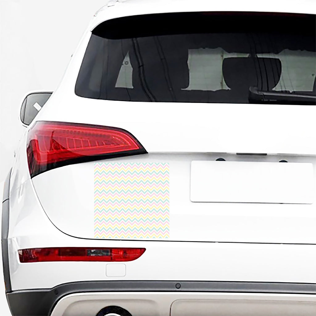 Pastel Chevron Pattern Print Car Sticker