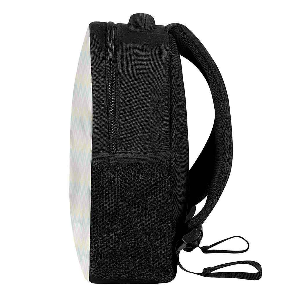 Pastel Chevron Pattern Print Casual Backpack