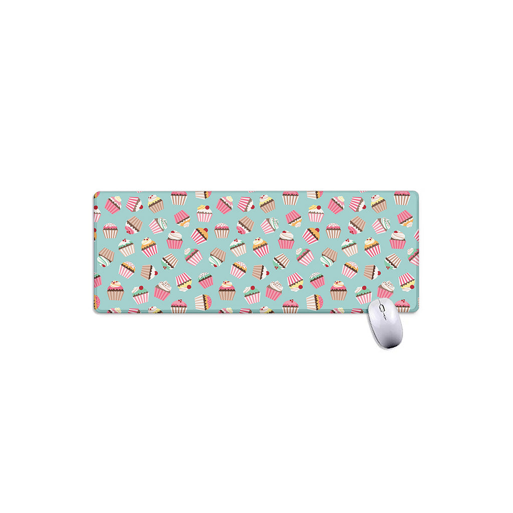 Pastel Cupcake Pattern Print Extended Mouse Pad