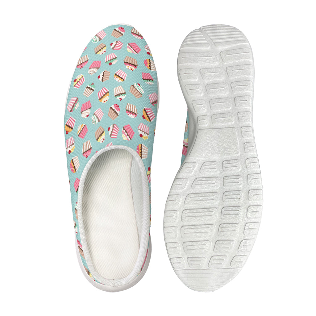 Pastel Cupcake Pattern Print Mesh Casual Shoes