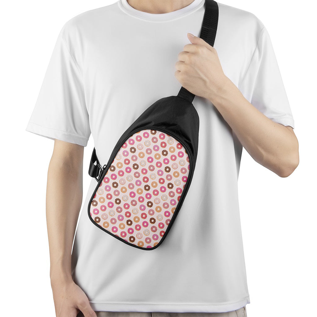 Pastel Donut Pattern Print Chest Bag