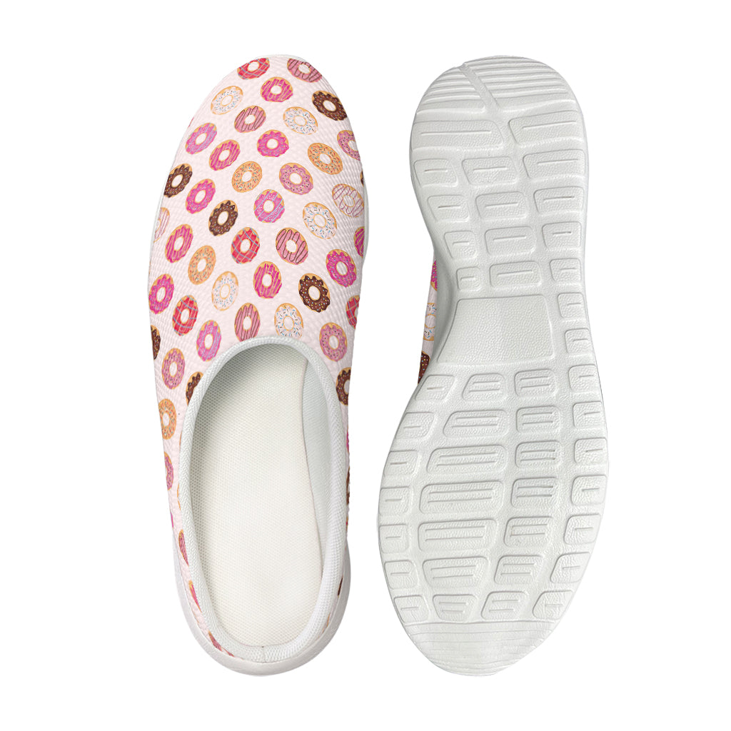 Pastel Donut Pattern Print Mesh Casual Shoes