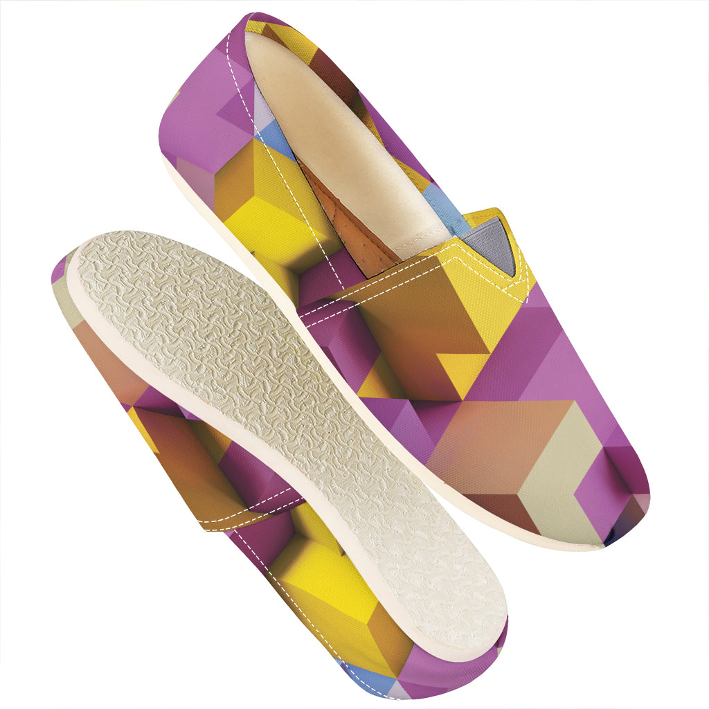 Pastel Geometric Cubic Print Casual Shoes