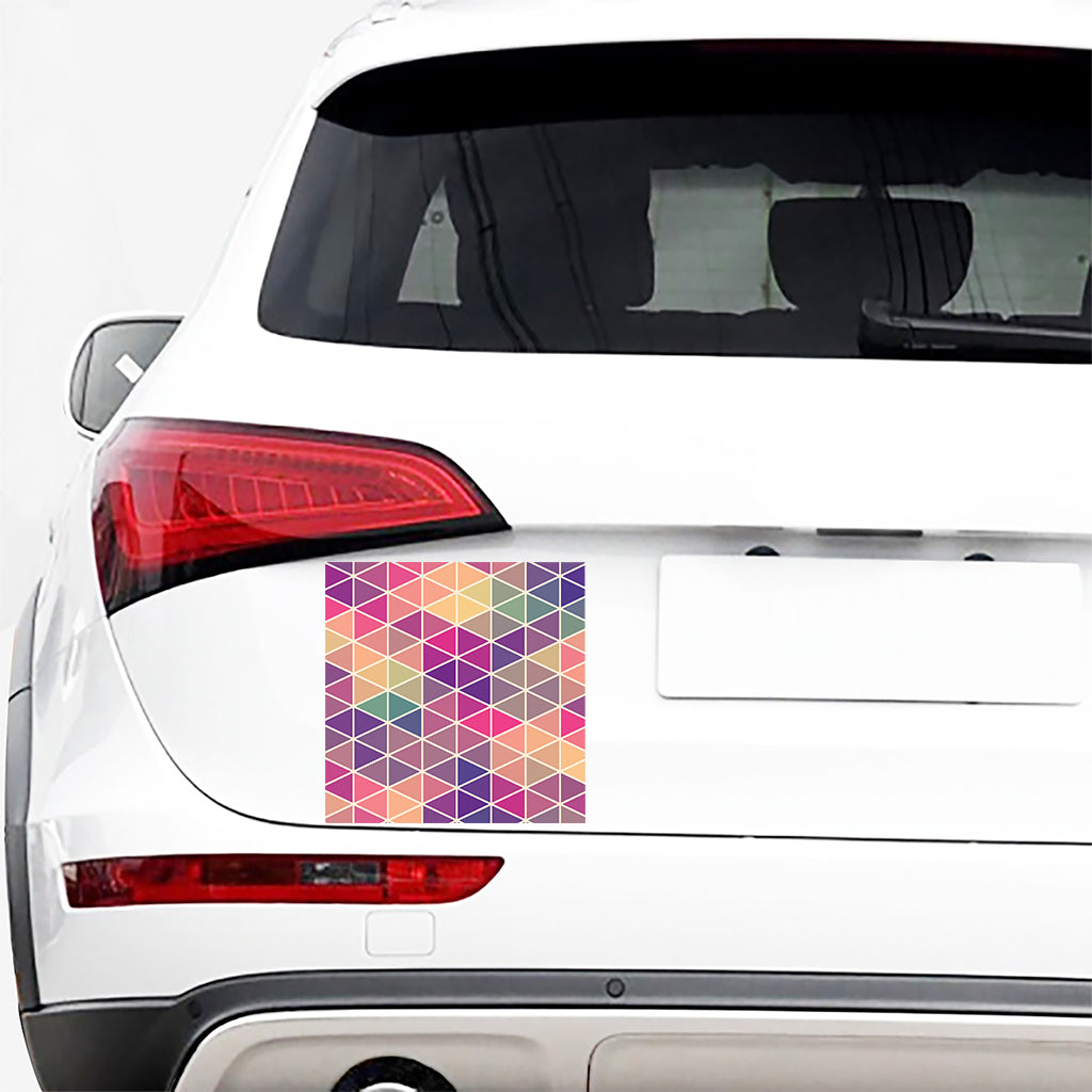 Pastel Geometric Shape Pattern Print Car Sticker