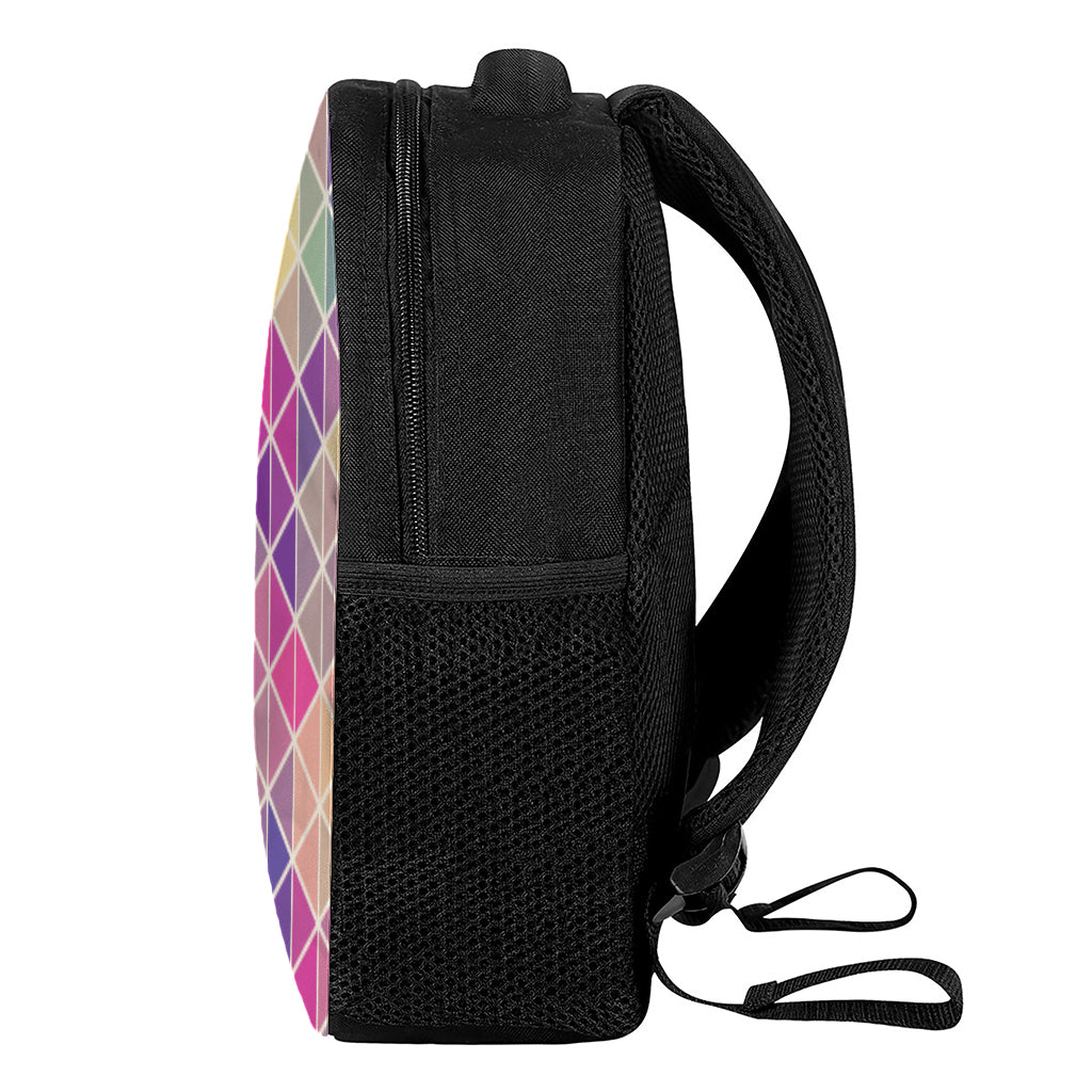 Pastel Geometric Shape Pattern Print Casual Backpack