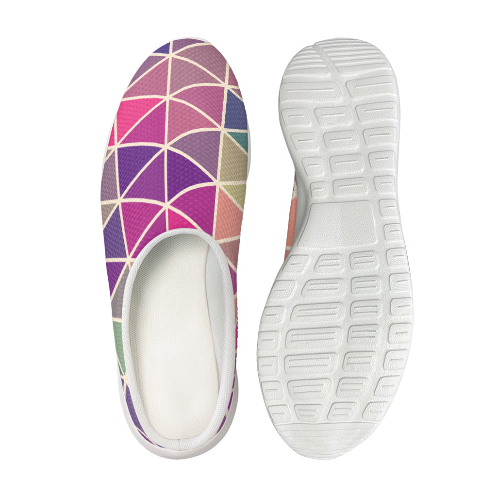 Pastel Geometric Shape Pattern Print Mesh Casual Shoes