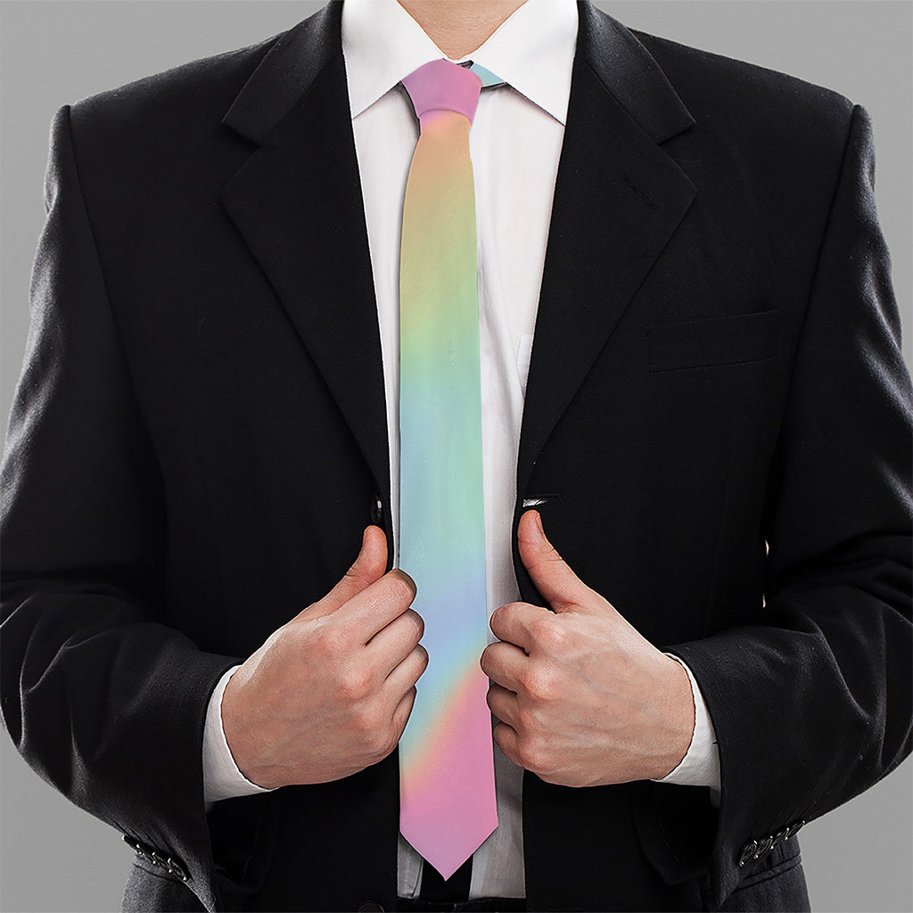 Pastel Holographic Print Necktie