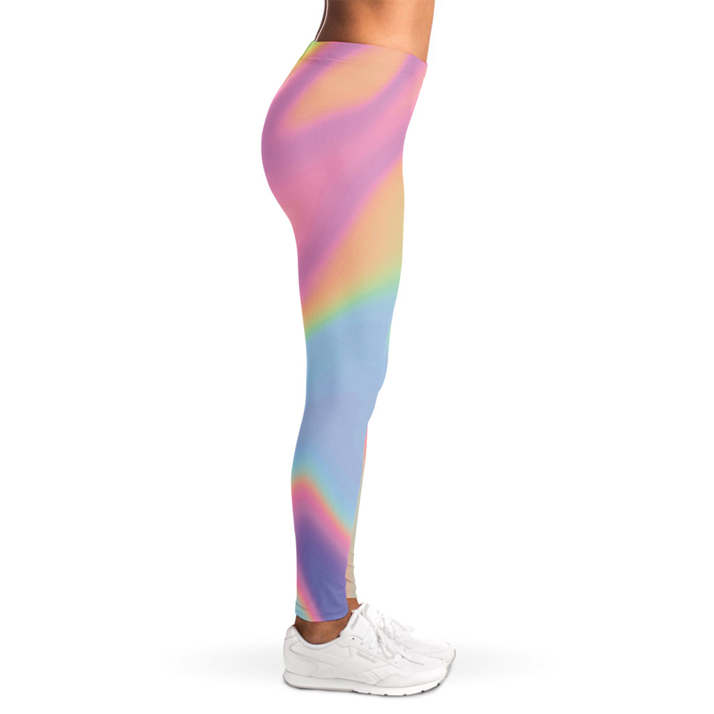 Pastel Holographic Print Women's Leggings