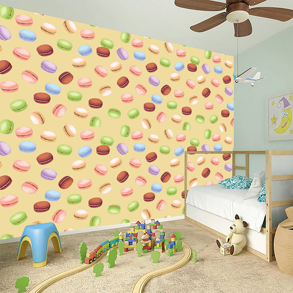 Pastel Macaron Pattern Print Wall Sticker