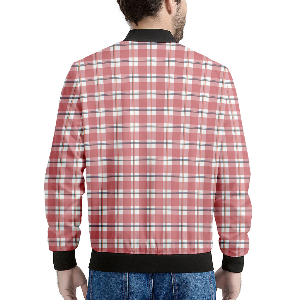 Pastel Madras Pattern Print Men's Bomber Jacket