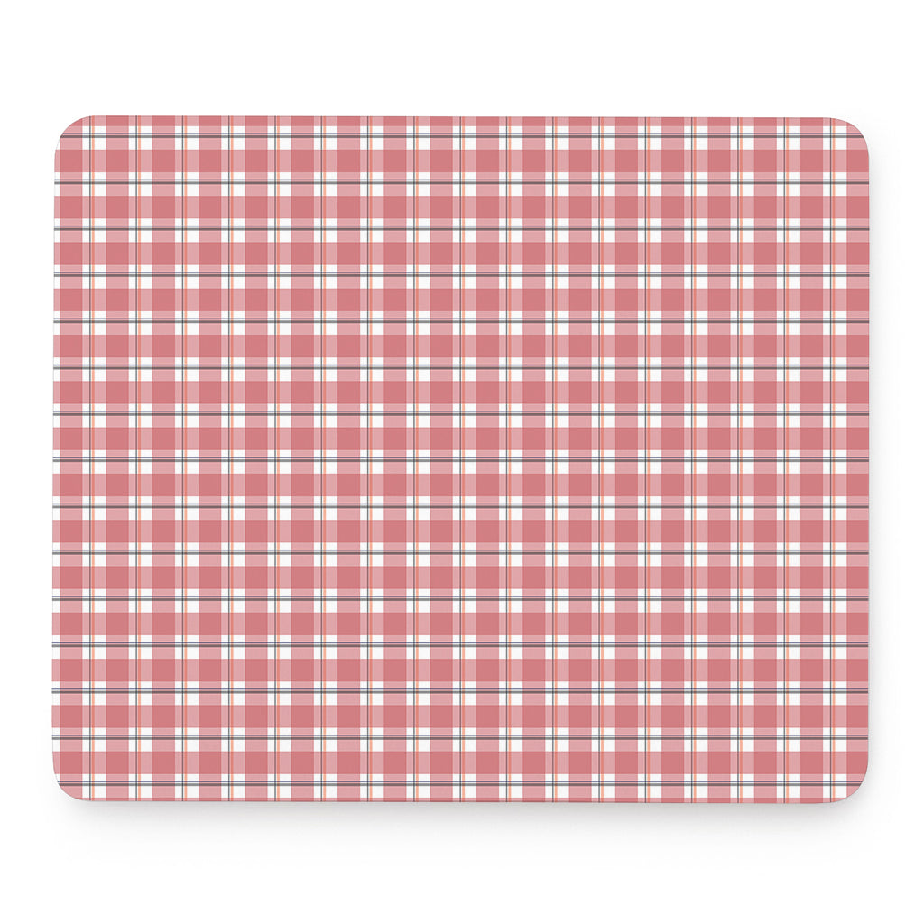Pastel Madras Pattern Print Mouse Pad