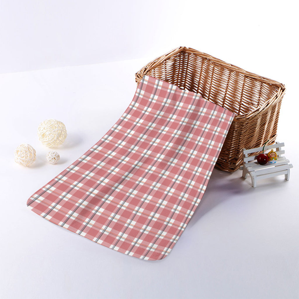 Pastel Madras Pattern Print Towel