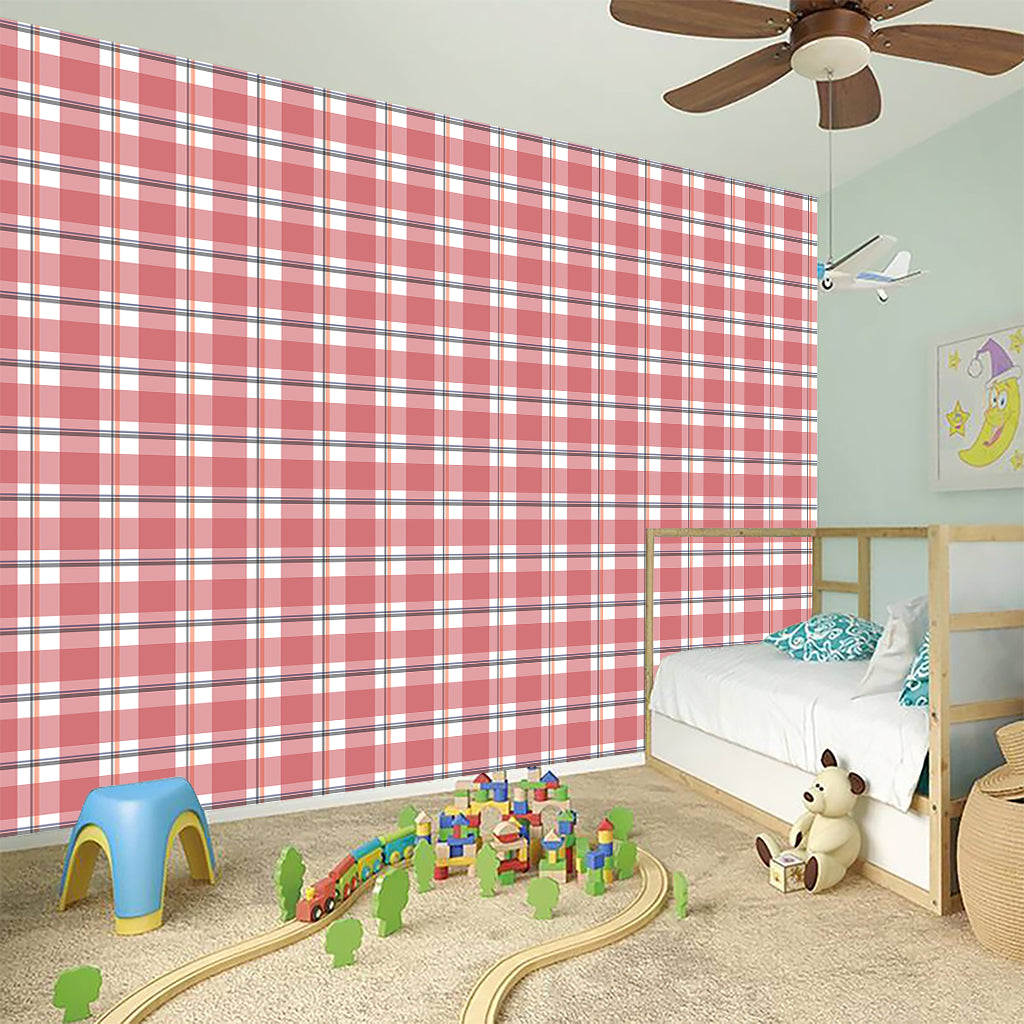 Pastel Madras Pattern Print Wall Sticker