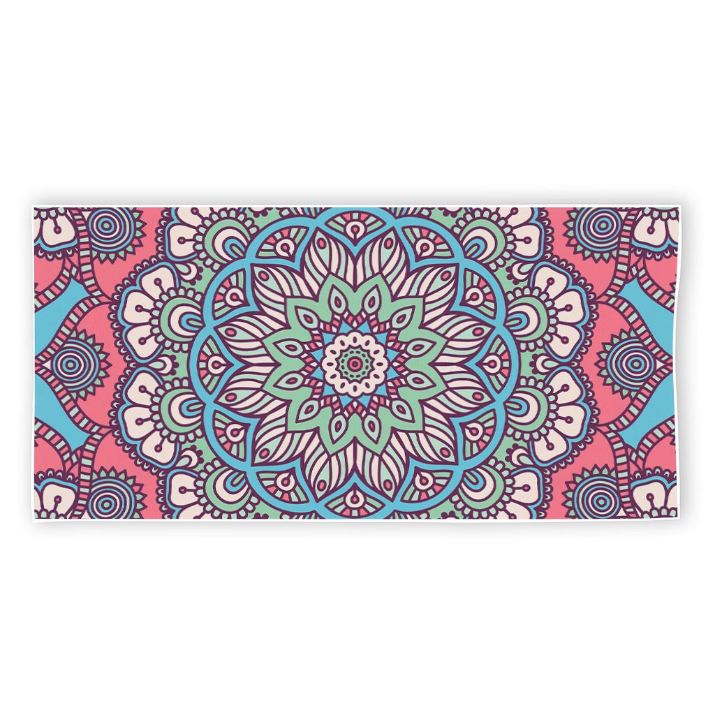 Pastel Mandala Bohemian Pattern Print Beach Towel