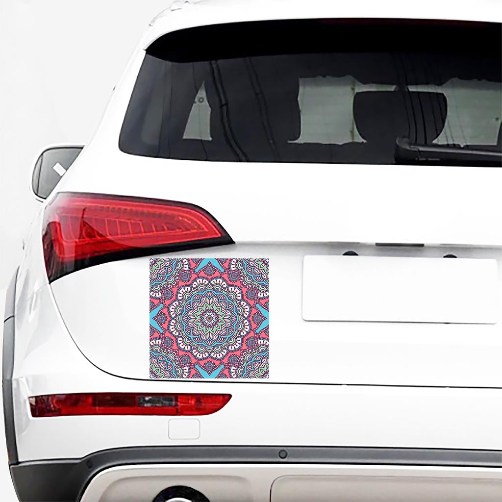 Pastel Mandala Bohemian Pattern Print Car Sticker