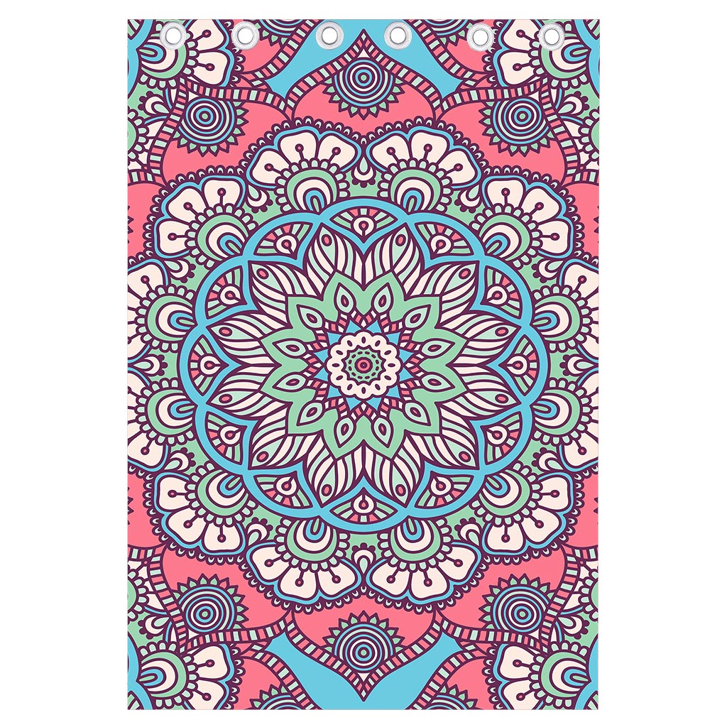 Pastel Mandala Bohemian Pattern Print Curtain