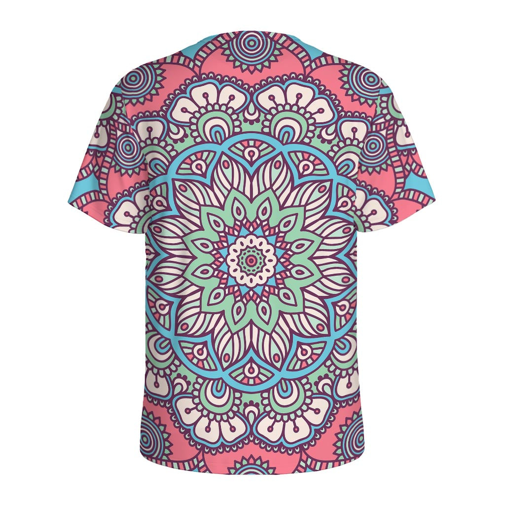Pastel Mandala Bohemian Pattern Print Men's Sports T-Shirt