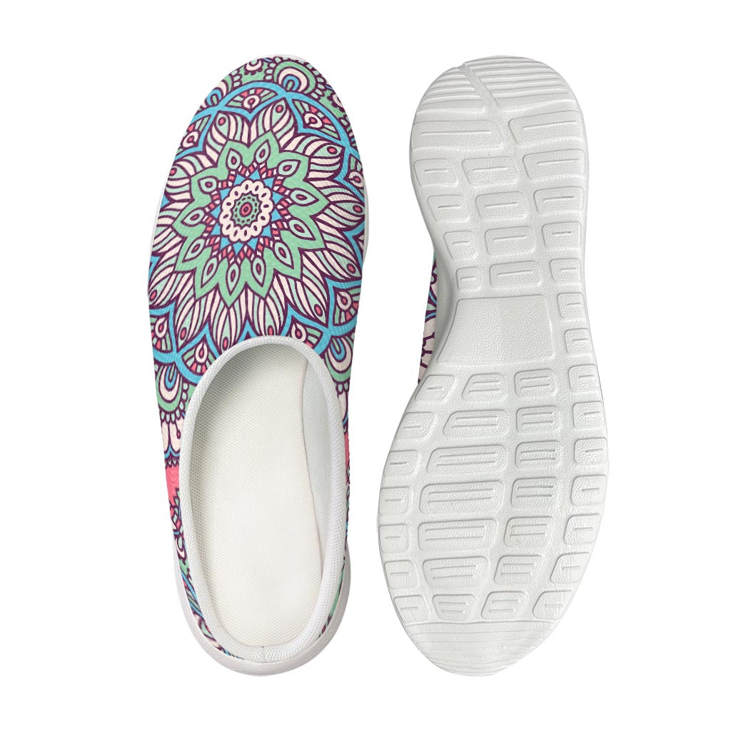 Pastel Mandala Bohemian Pattern Print Mesh Casual Shoes